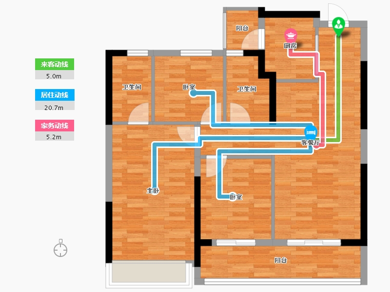 浙江省-杭州市-星遇光年府-82.19-户型库-动静线