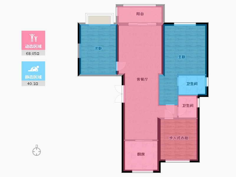 浙江省-台州市-湖悦华庭-114.40-户型库-动静分区