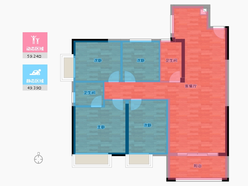 江西省-赣州市-台湾城-106.30-户型库-动静分区