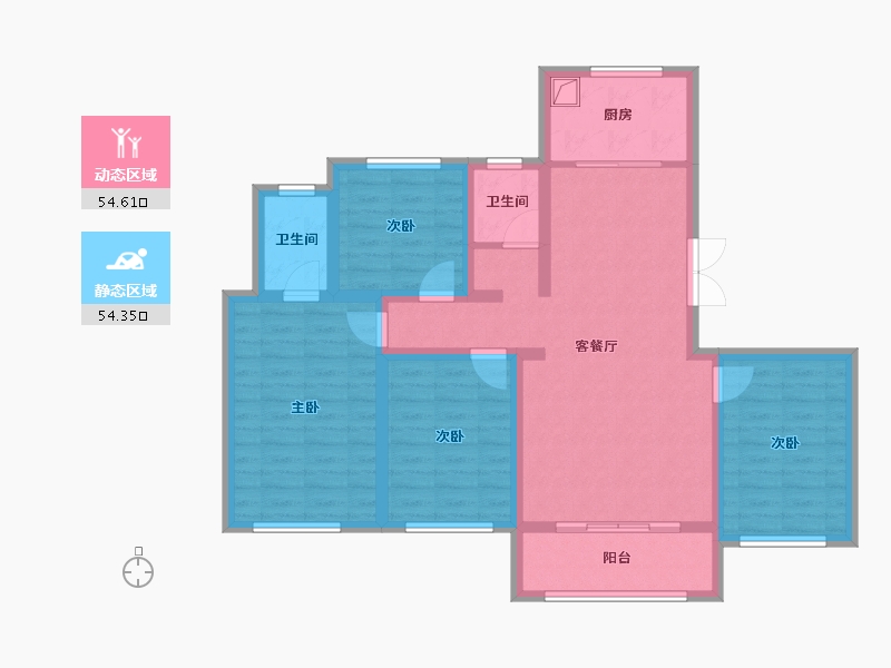 河北省-衡水市-中通御府-106.00-户型库-动静分区