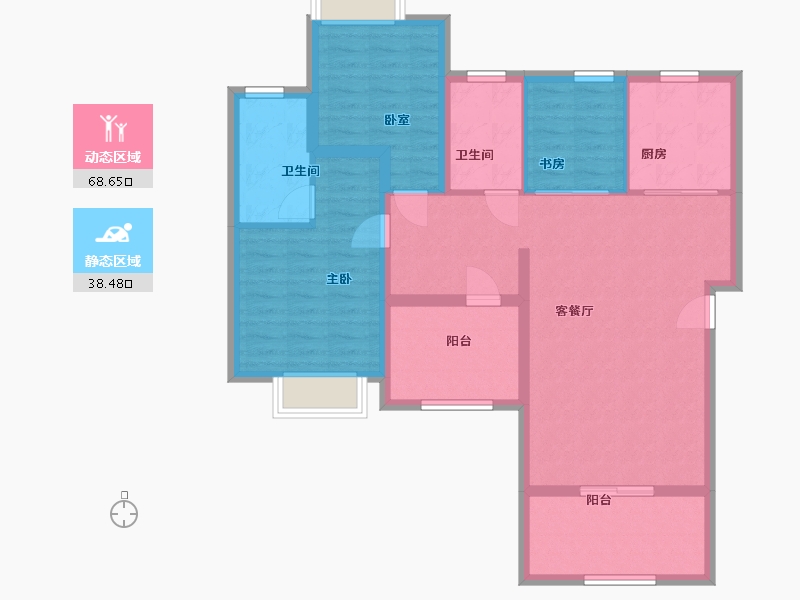 广东省-惠州市-利德悦府-96.00-户型库-动静分区