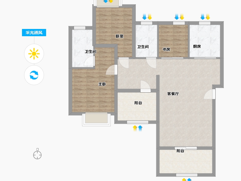 广东省-惠州市-利德悦府-96.00-户型库-采光通风