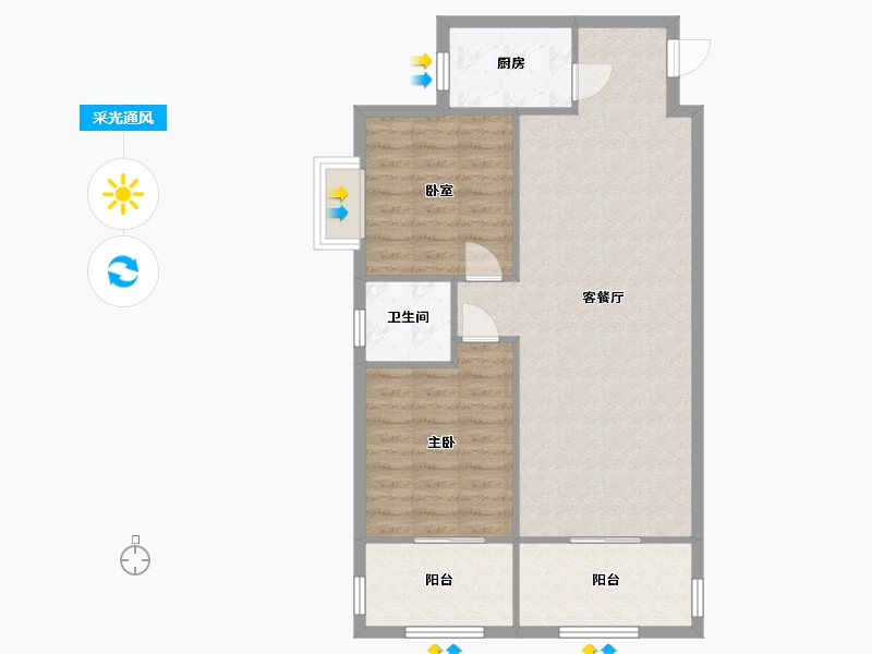 陕西省-西安市-八水御源-75.59-户型库-采光通风