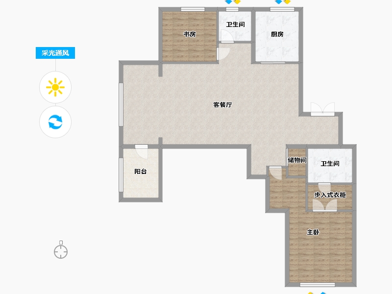 湖南省-长沙市-建发央著-129.60-户型库-采光通风