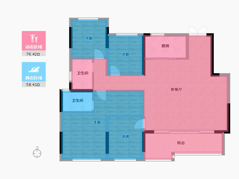 四川省-成都市-锦官云玺-135.00-户型库-动静分区