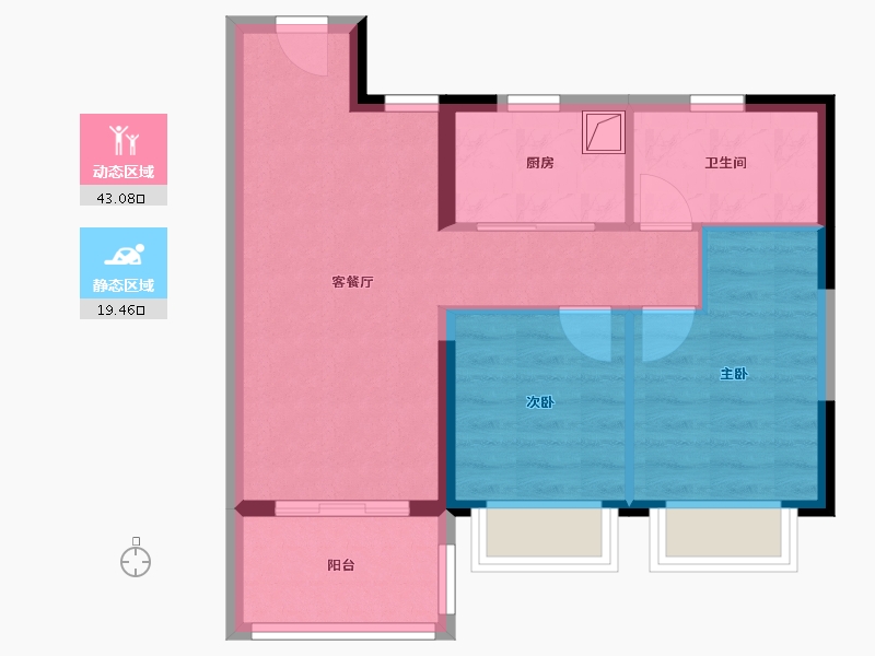 云南省-昆明市-保利和光屿湖-61.50-户型库-动静分区