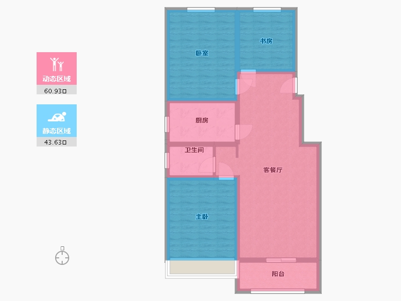 山东省-枣庄市-益洋花园-93.50-户型库-动静分区