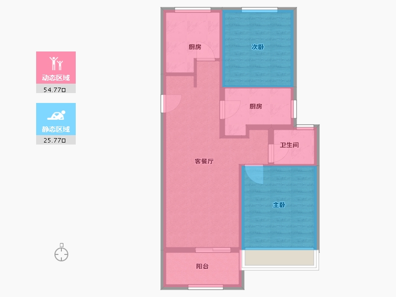 河南省-郑州市-融信朗悦时光之城-71.55-户型库-动静分区