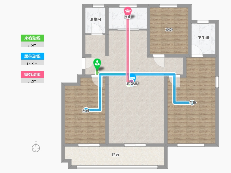 山东省-德州市-东海玉景园-118.62-户型库-动静线