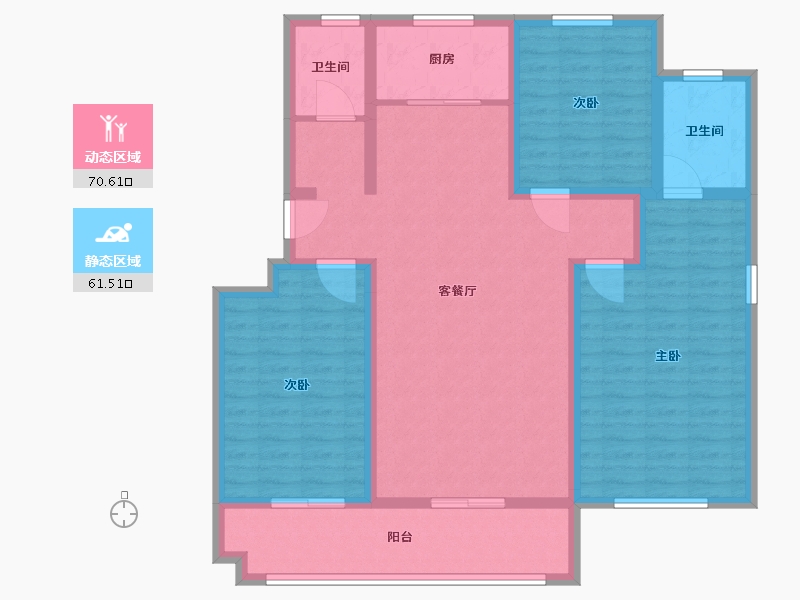 山东省-德州市-东海玉景园-118.62-户型库-动静分区