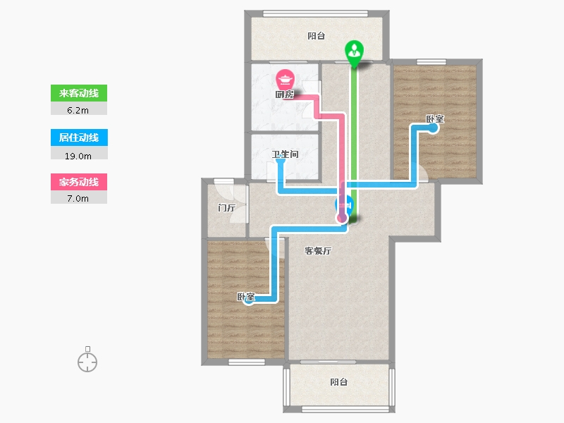 辽宁省-沈阳市-宝石南小区-108.88-户型库-动静线