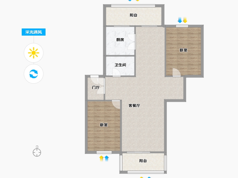 辽宁省-沈阳市-宝石南小区-108.88-户型库-采光通风