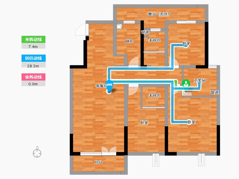 河南省-濮阳市-冶都 · 春天里-99.79-户型库-动静线