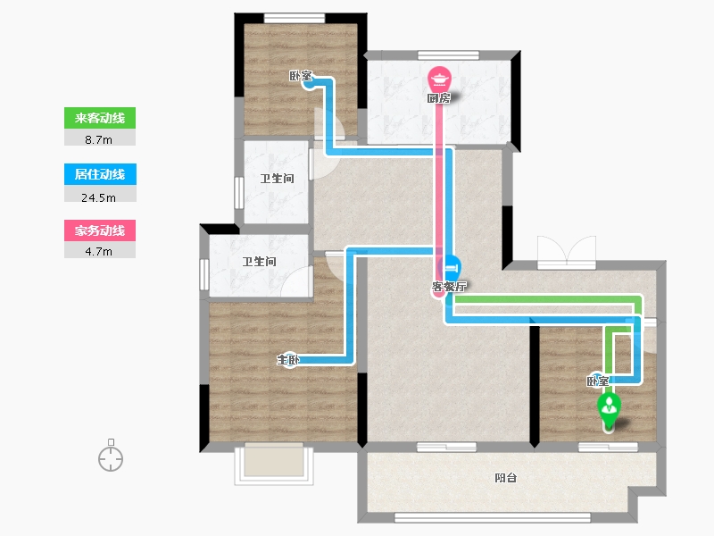 河南省-洛阳市-云锦天章-100.80-户型库-动静线