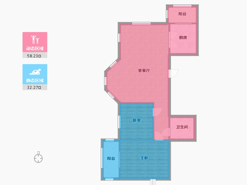 天津-天津市-澳景大厦-写字楼-100.80-户型库-动静分区