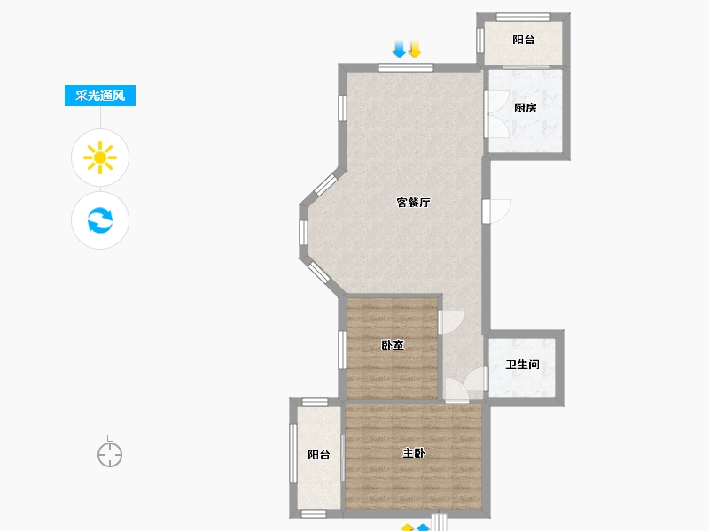 天津-天津市-澳景大厦-写字楼-100.80-户型库-采光通风