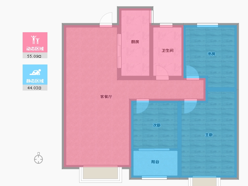 山东省-滨州市-齐诚园-88.16-户型库-动静分区