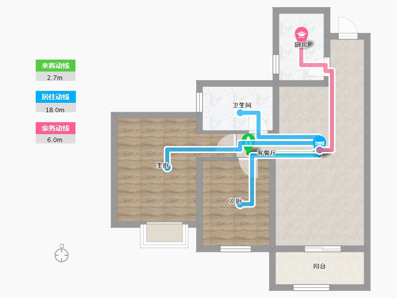 陕西省-宝鸡市-虢悦东郡-76.40-户型库-动静线