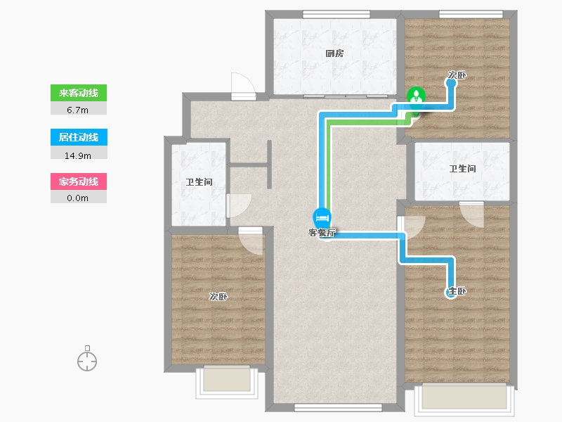 吉林省-长春市-万科紫郡-104.00-户型库-动静线