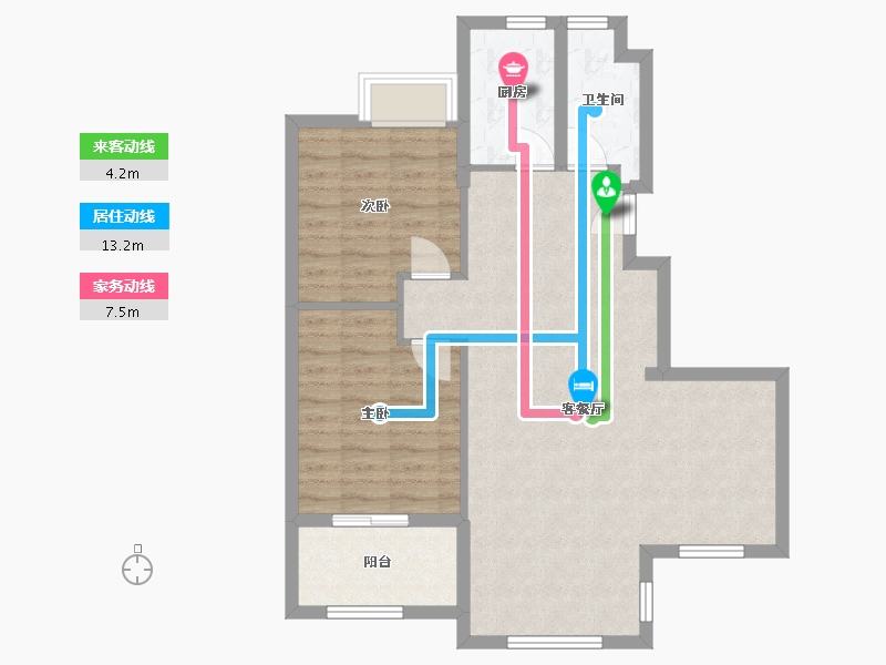 浙江省-杭州市-泊林印象-90.00-户型库-动静线