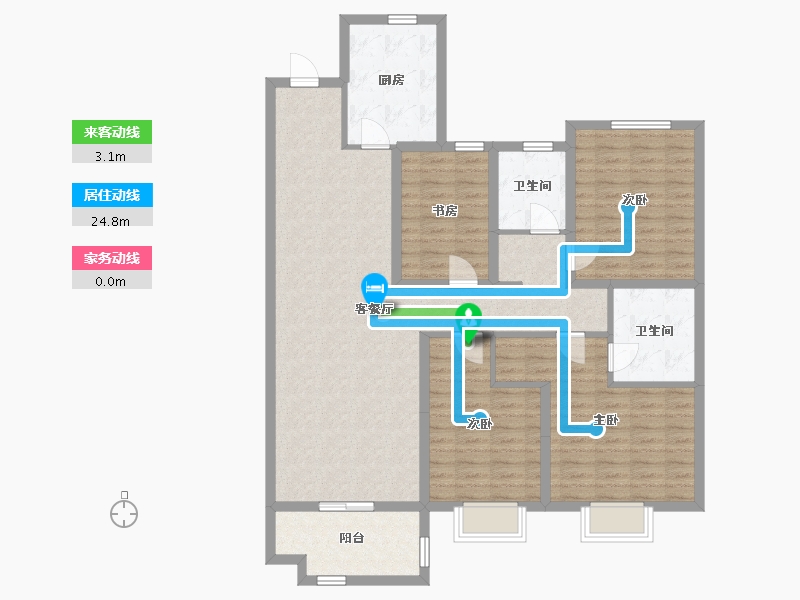 湖北省-黄石市-中乾融龙台-123.69-户型库-动静线