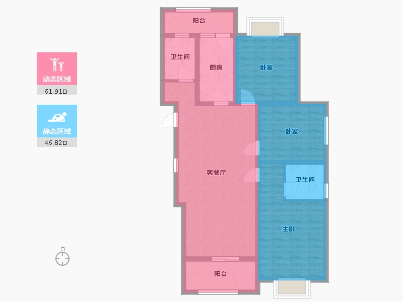 安徽省-淮北市-状元府-96.93-户型库-动静分区