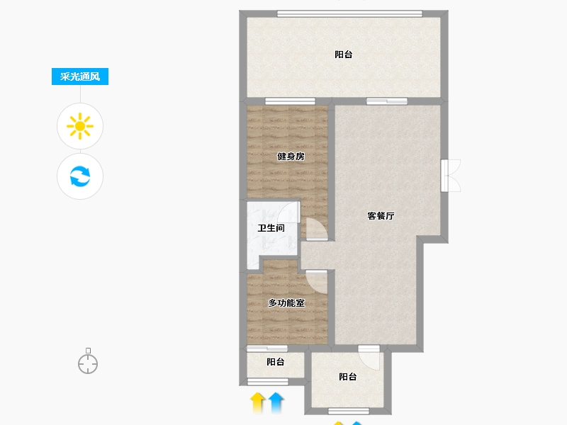 河北省-石家庄市-华山星岄府-103.20-户型库-采光通风