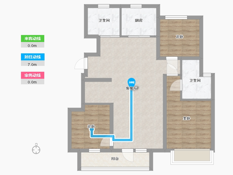 河北省-廊坊市-金地时代艺境-87.16-户型库-动静线