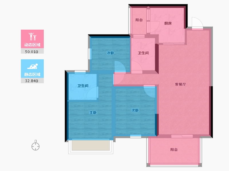 广西壮族自治区-南宁市-融创融公馆-79.06-户型库-动静分区