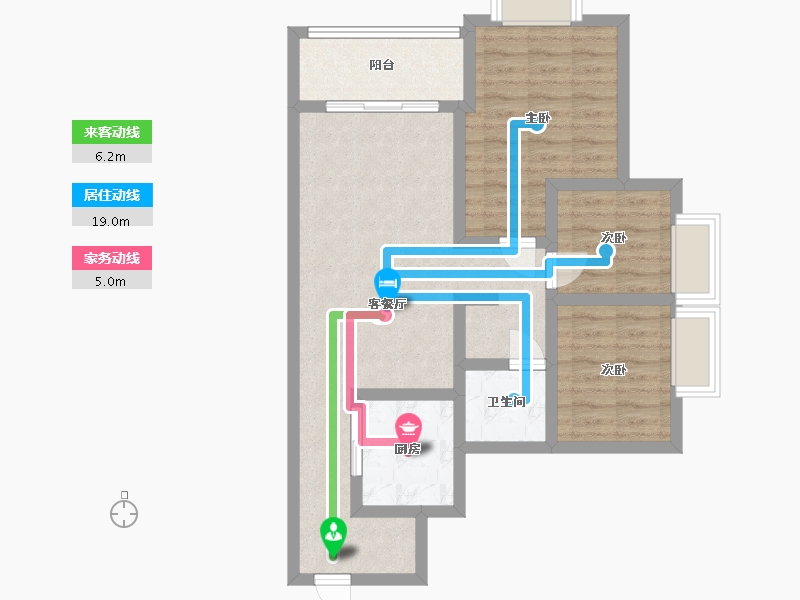 广东省-广州市-时代印记-70.40-户型库-动静线