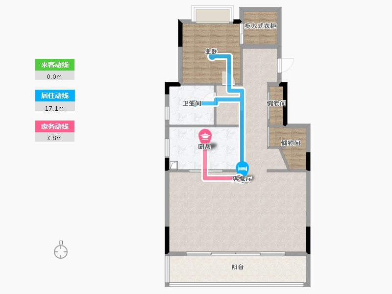 湖北省-武汉市-禹州新希望雍禧兰台-112.30-户型库-动静线