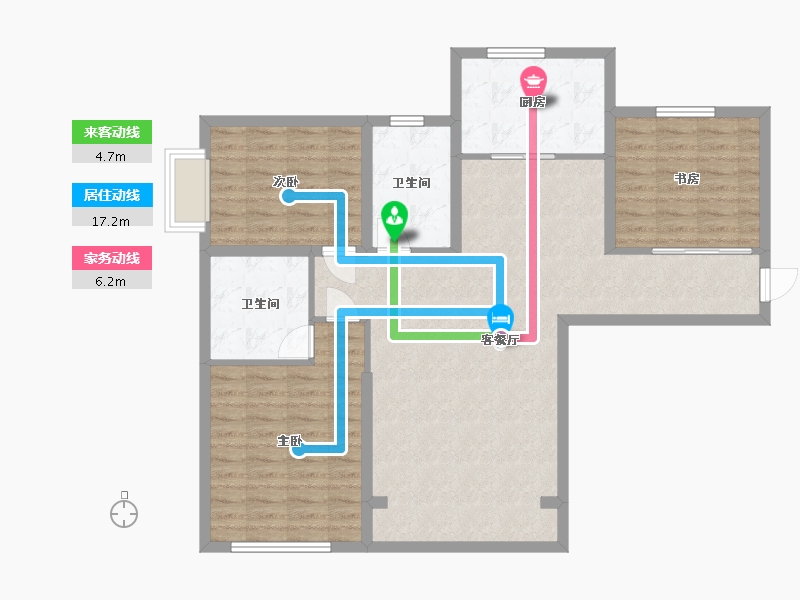 甘肃省-兰州市-西太华佳园-96.00-户型库-动静线