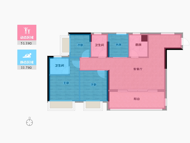 重庆-重庆市-新希望d10-77.00-户型库-动静分区