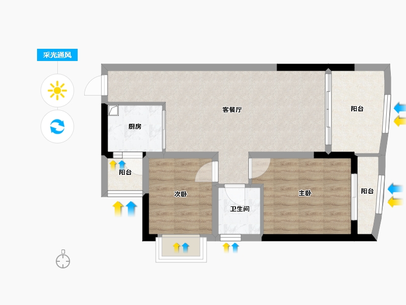 四川省-眉山市-天府公园城-50.79-户型库-采光通风