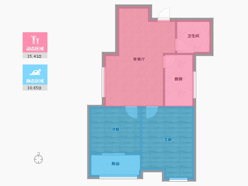 安徽省-合肥市-滨河小区-80.00-户型库-动静分区