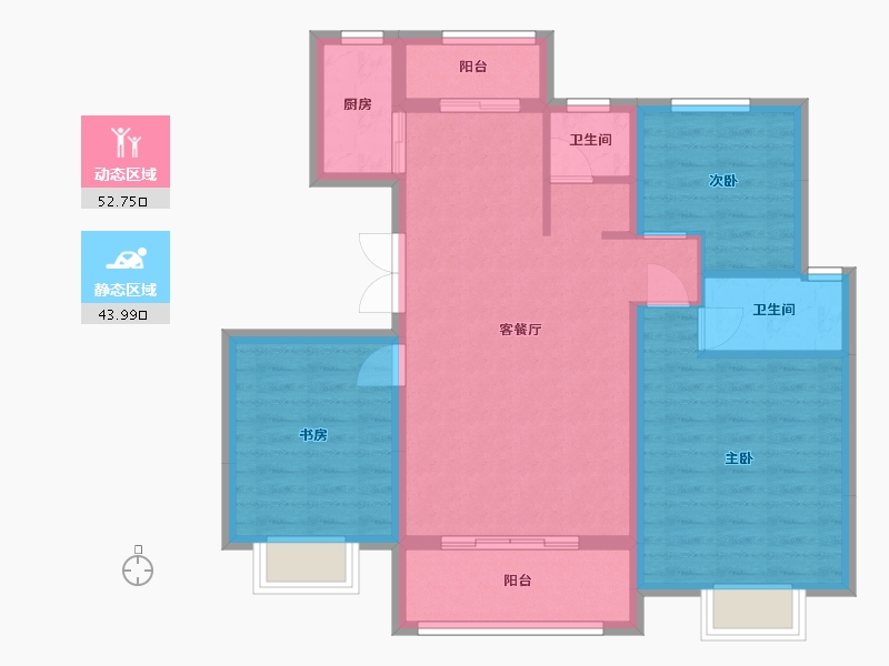 河南省-焦作市-晨升一号城邦-110.17-户型库-动静分区