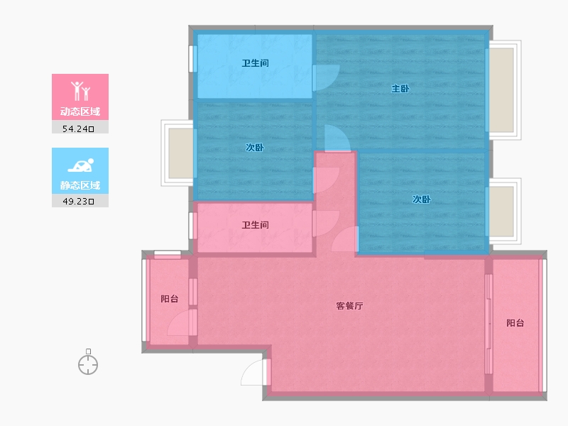 广西壮族自治区-防城港市-丽景湾-97.90-户型库-动静分区