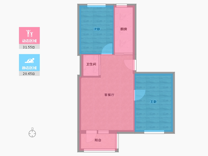 北京-北京市-古城小区-47.14-户型库-动静分区