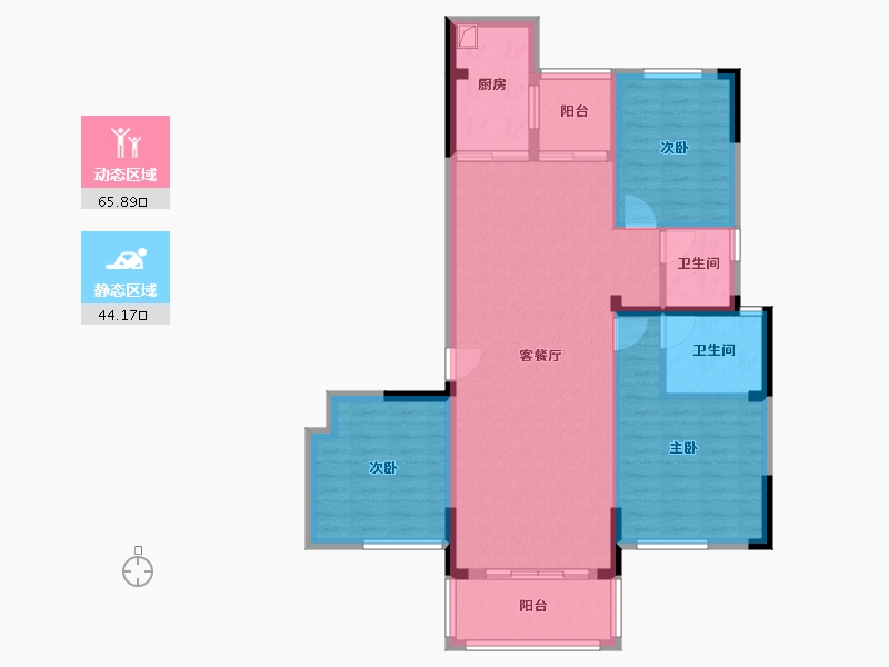 湖北省-天门市-君佳陆羽华府-99.00-户型库-动静分区