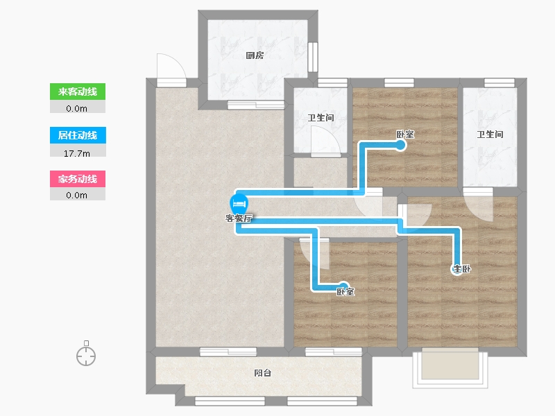 河北省-沧州市-泽信云尚-86.40-户型库-动静线