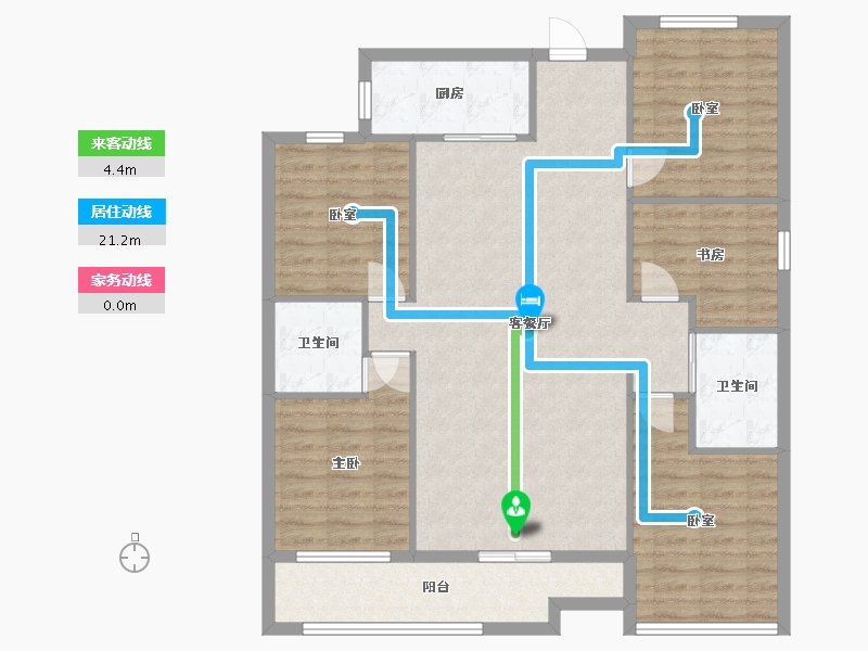 山东省-潍坊市-兰溪学府-133.60-户型库-动静线