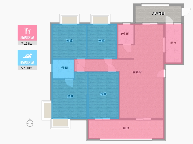 广东省-肇庆市-江南城-124.43-户型库-动静分区