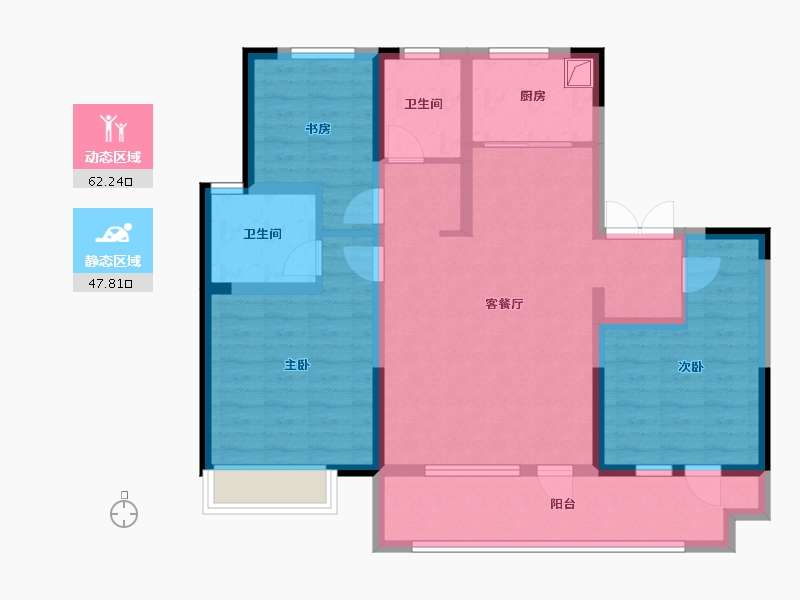 山东省-济宁市-华润置地凯旋门-97.00-户型库-动静分区