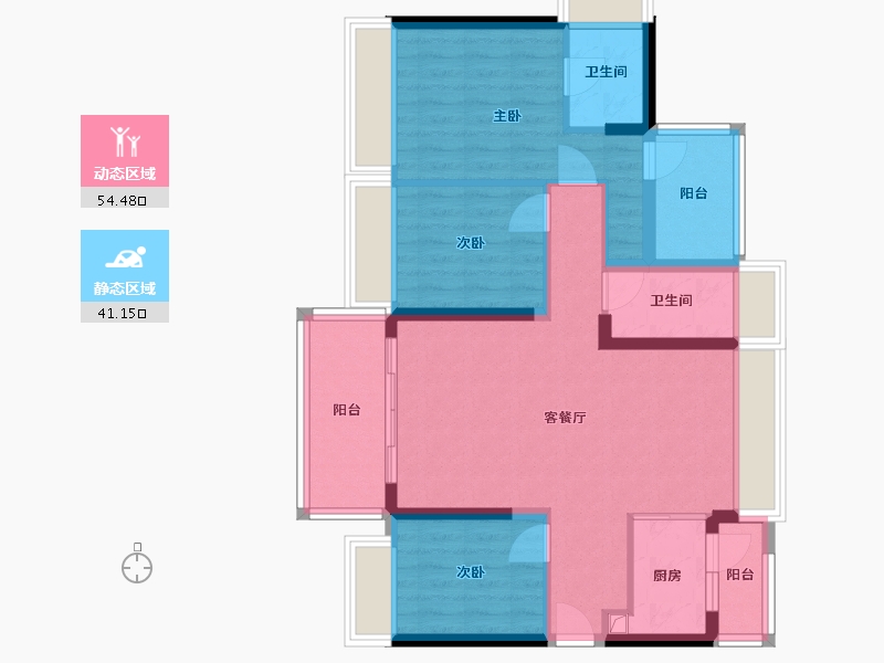 广东省-河源市-兴业城-74.40-户型库-动静分区