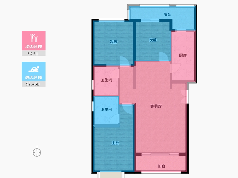 河北省-邢台市-融馨嘉苑-97.29-户型库-动静分区