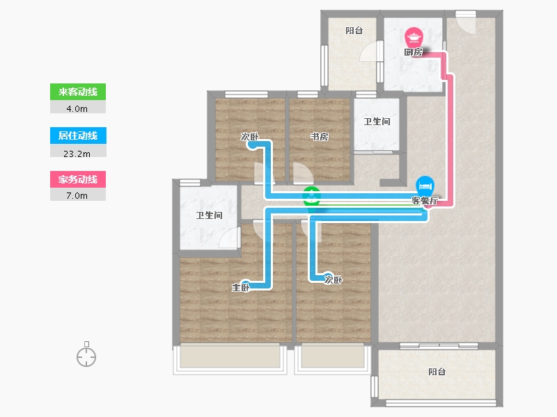 江苏省-南京市-碧桂园凤凰城-100.00-户型库-动静线