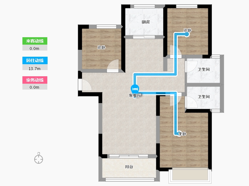 河南省-南阳市-华安公馆-81.11-户型库-动静线