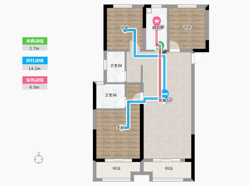 河南省-洛阳市-中骏雍景湾-97.36-户型库-动静线