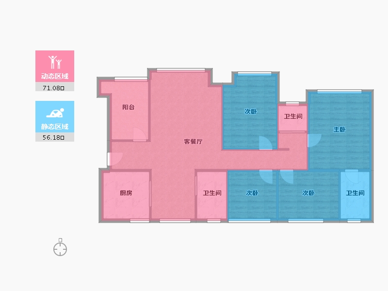 四川省-绵阳市-恒跃名城-114.40-户型库-动静分区