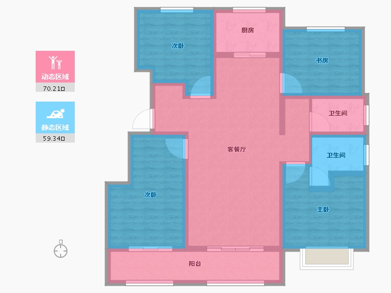 山东省-泰安市-龙泽壹品-115.42-户型库-动静分区